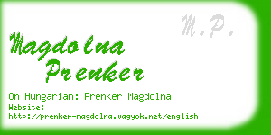 magdolna prenker business card